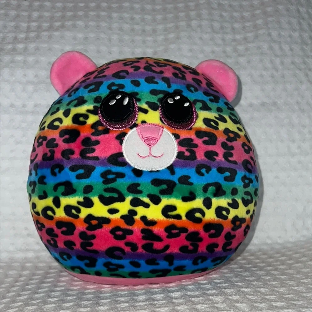 Ty Dotty Multicolor Squish a Boo Leopard Plush 8 Inch Stuffed Animal